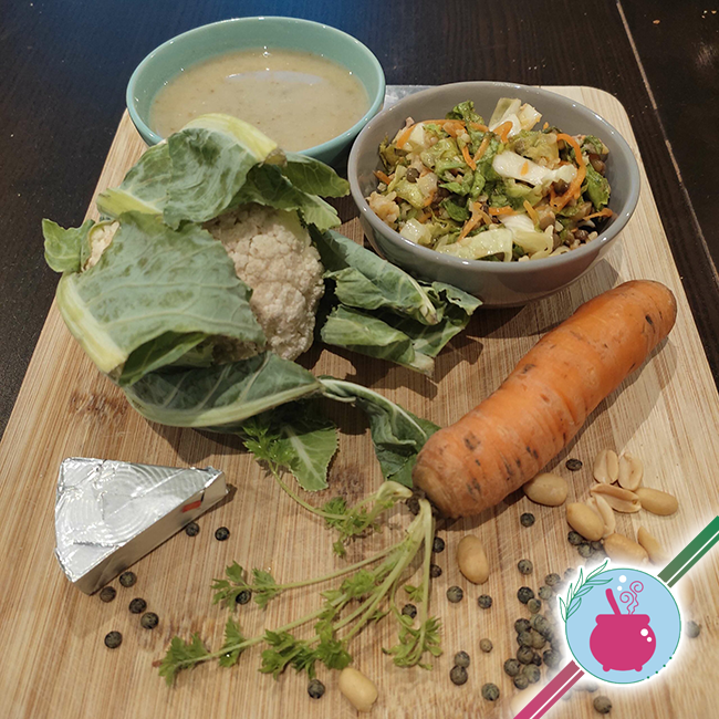 Salade de chou pointu, boulgour et lentilles