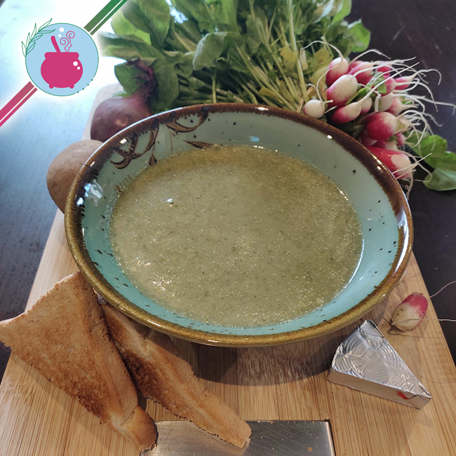 Velouté de fanes de radis